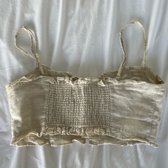 ARITZIA linen crop top - Picture 3 of 5